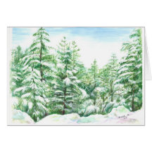 Le pays des merveilles blanc d'hiver sur Mt. Shast Carte De Vœux