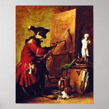 Le peintre de singe affiche
