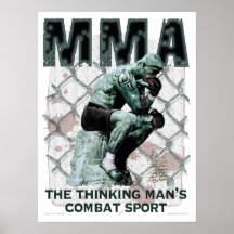 Le penseur de MIXED MARTIAL ART Affiche