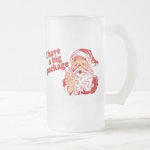 Le père noël a un grand paquet tasse