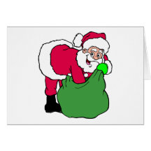 Le père noël atteint dans le paquet cartes