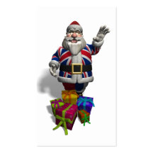 Le père noël BRITANNIQUE Modèles De Cartes De Visite