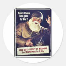 Le père noël est allé à la guerre autocollants