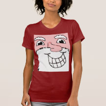 Le père noël font face à la chemise t-shirt