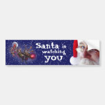 Le père noël vous observe adhésif pour voiture