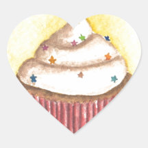 Le petit gâteau avec l'étoile arrose autocollants