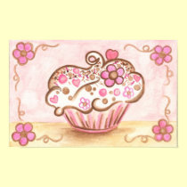 Le petit gâteau rose arrose l'affiche d'art posters