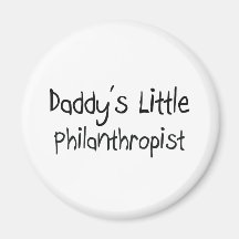Le petit philanthrope du papa magnets pour réfrigérateur