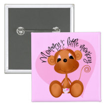 Le petit singe de la maman - T-shirts et cadeaux d Badges Avec Agrafe