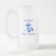 Le petit singe du papa (bleu) mugs
