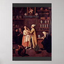 Le pharmacien par Longhi Pietro (la meilleure qual Affiches