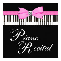 Le piano rose et noir verrouille l'invitation de c