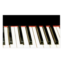 le piano verrouille la carte de profil modèles de cartes de visite
