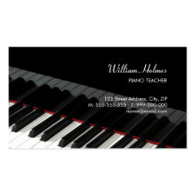 Le piano verrouille la carte d'industrie musicale cartes de visite professionnelles