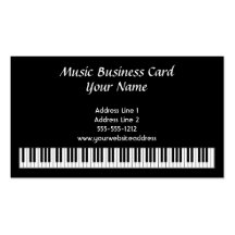 Le piano verrouille le carte de visite