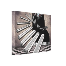 Le piano verrouille l'imaginaire surréaliste de mu impression sur toile