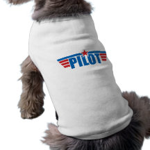 Le pilote s'envole l'insigne - aviation tee-shirt pour toutou