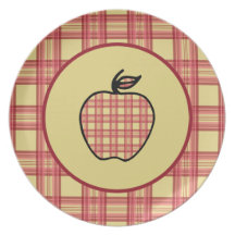 Le plaid Apple plaquent Assiette