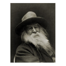 Le poète riant Walt Whitman de philosophe Carte Postale