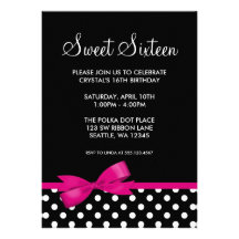 Le pois rose et noir cintre l'anniversaire du bonb bristol