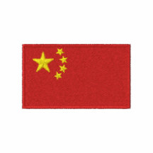 Le polo des hommes brodés par drapeau de la Chine