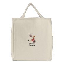 Le pom-pom girl personnalisé a brodé le sac fourre