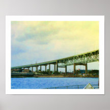 Le pont commence le jour, affiche collectable
