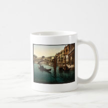 Le pont de Rialto, classique Photochro de Venise,  Mugs