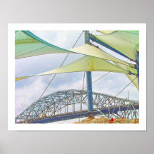 Le pont, sous des ailes de toile, affiche collecta