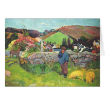 Le porcher - Paul Gauguin Cartes De Vœux