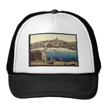 Le port, cru Photochrom de Marseille, France Casquettes De Camionneur