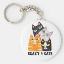 Le porte - clé de l'amoureux des chats porte-clés