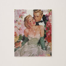 Le portrait vintage, marié de jeune mariée, les no puzzles avec photo