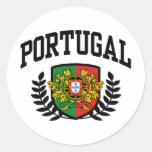Le Portugal Autocollants Ronds