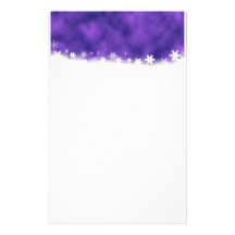 LE POURPRE MÉLANGÉ TOURBILLONNE L'HIVER BLANC DE S PAPIER À LETTRE PERSONNALISÉ