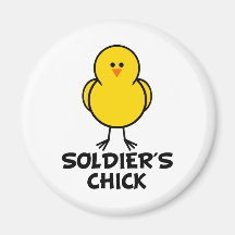 Le poussin du soldat magnets pour réfrigérateur