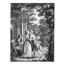 Le premier baiser de l'amour carte postale