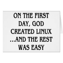Le premier jour, Dieu a créé Linux… et le repos Cartes De Vœux