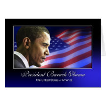 Le Président Barack Obama (patriote) Carte De Vœux