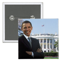 Le Président Barack Obama - Pin carré Badge Avec Épingle