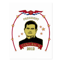 Le Président Gingrich 2012 Cartes Postales