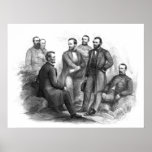 Le Président Lincoln et ses commandants Posters