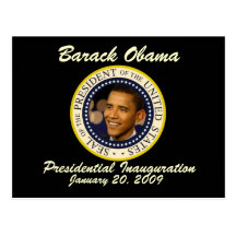 Le Président Obama Inauguration Commemorative Carte Postale