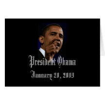 Le Président Obama Inauguration Keepsakes Blank Cartes De Vœux