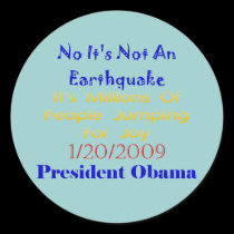 Le Président Obama Not An Earthquake autocollants