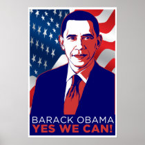 Le Président Obama "oui nous pouvons !" Affiche