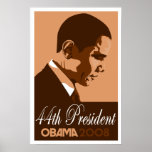 Le Président Poster d'Obama Brown quarante-quatriè