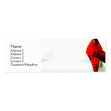 Le profil rouge Card2 de chaussure Cartes De Visite Professionnelles
