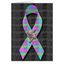 Le puzzle d'ange d'Awarness d'autisme rapièce la c Carte De Vœux