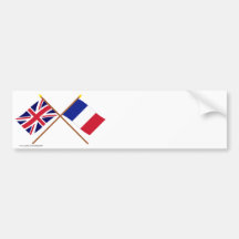 Le R-U et les drapeaux croisés par France Adhésif Pour Voiture